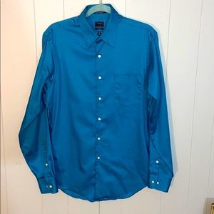 Arrow fitted sateen blue dress shirt